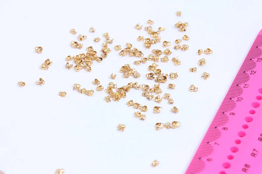 Shiny Gold Ball Chain Crimps