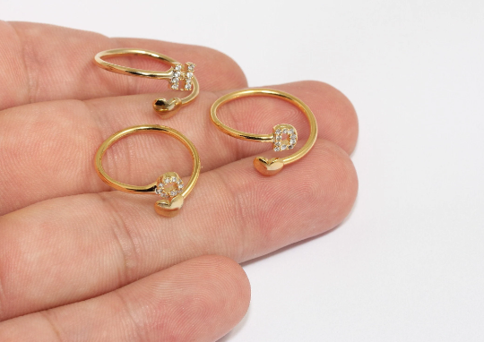 Micro Pave Letter, Alphabet, Letter Rings