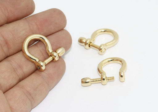 Shiny Gold Shackle Clasp