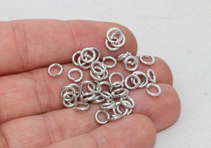 Rhodium Plated Jump Rings