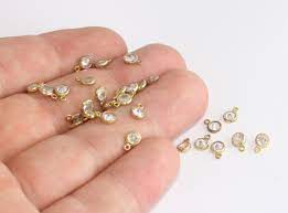 Brass Cubic Zirconia Charms