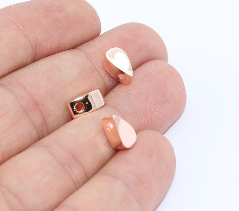 Ciondoli a goccia, oro rosa 5x10 mm, ciondolo a forma di lacrima, MTE702