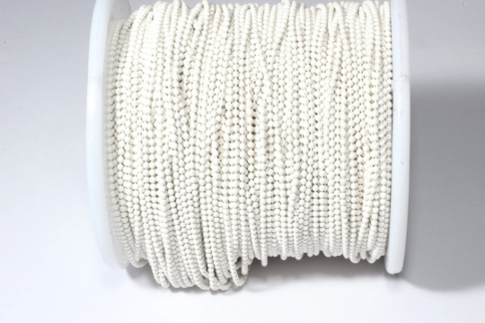 1,2mm White Painted Ball Chain, Faceted Ball Chain,