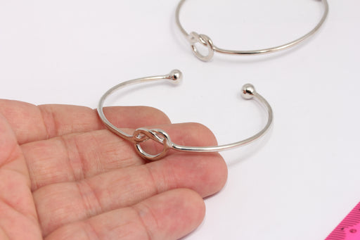 Rhodium Plated Wire Bracelet