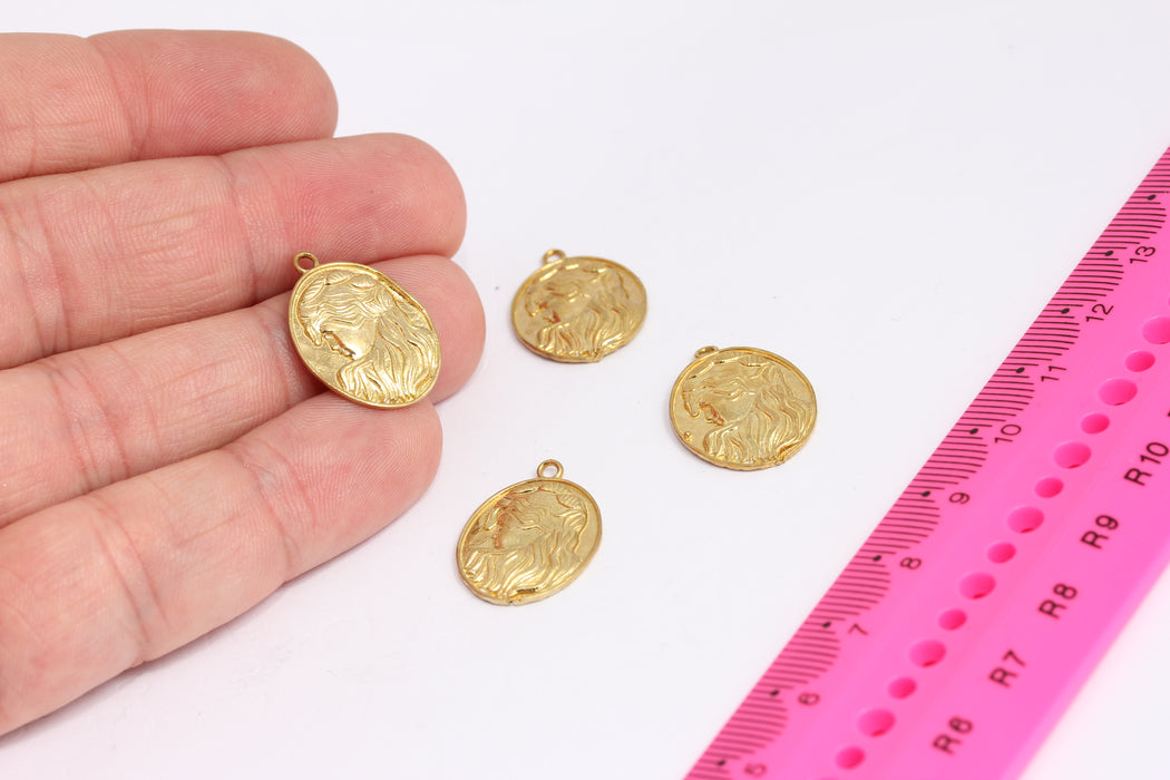 Brass Medallion Charm