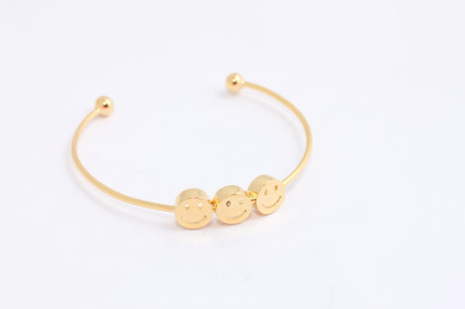 Shiny Gold Plated Smile Bracelets