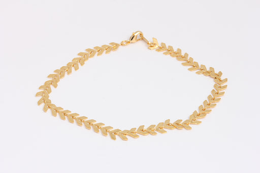 Shiny Gold Fishbone Bracelet