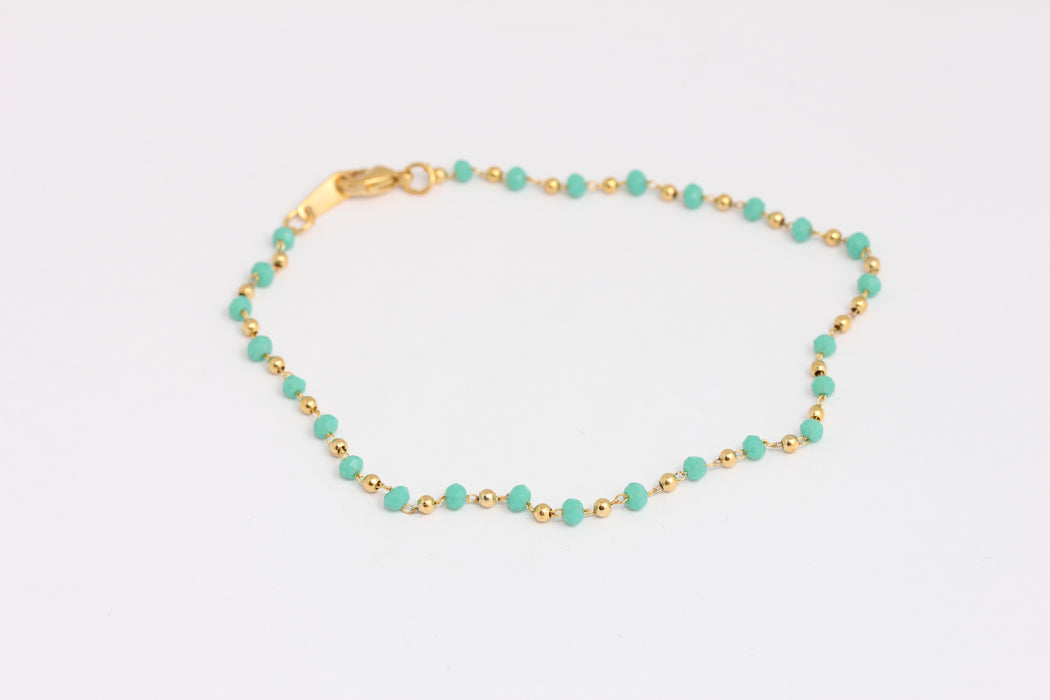 Shiny Gold Rosary Bracelet