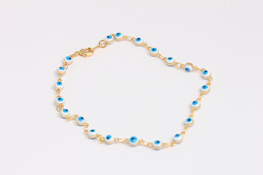 Shiny Gold Evil Eye Anklet