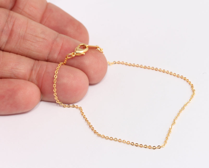 Shiny Gold Cable Anklet