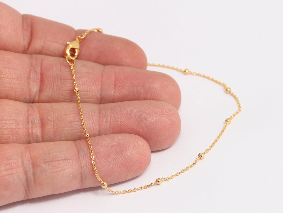 Shiny Gold Beaded Bracelet