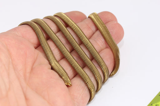Raw Brass Snake Chains