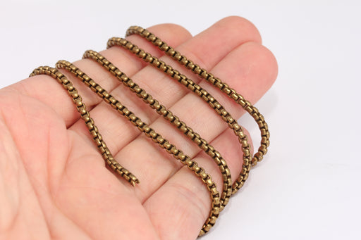 Raw Brass Box Chains