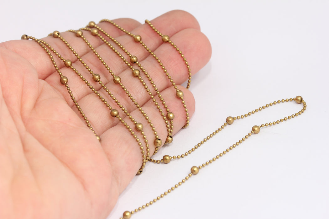 Raw Brass Ball Chains