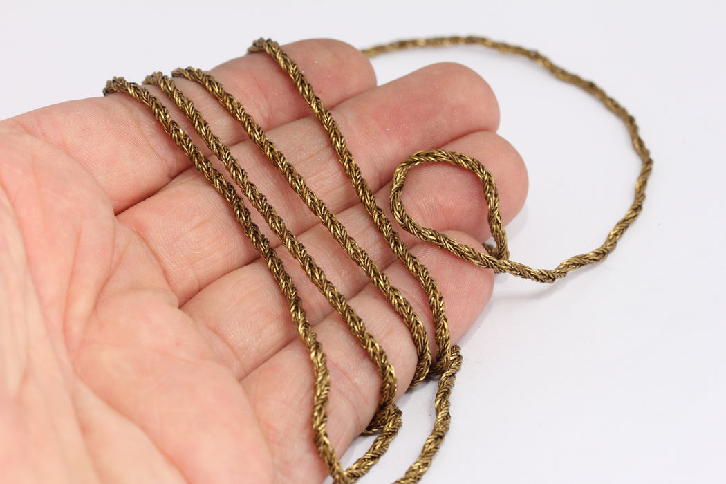 Raw Brass Rope Chain