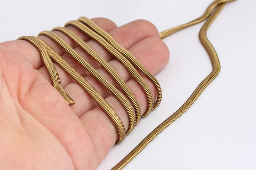 Raw Brass Snake Chains