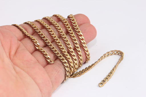 Raw Brass Curb Chain