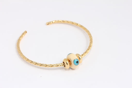 Shiny Gold Evil Eye Bracelet