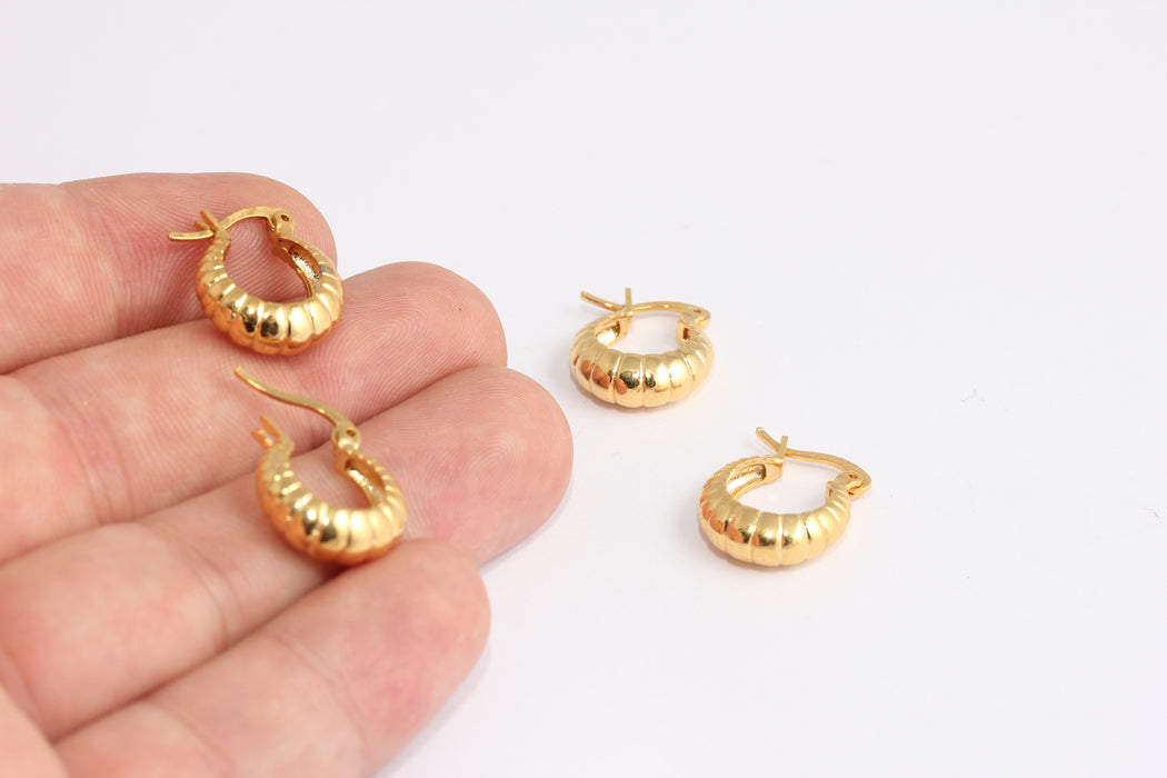 Seashell Hoop Earrings