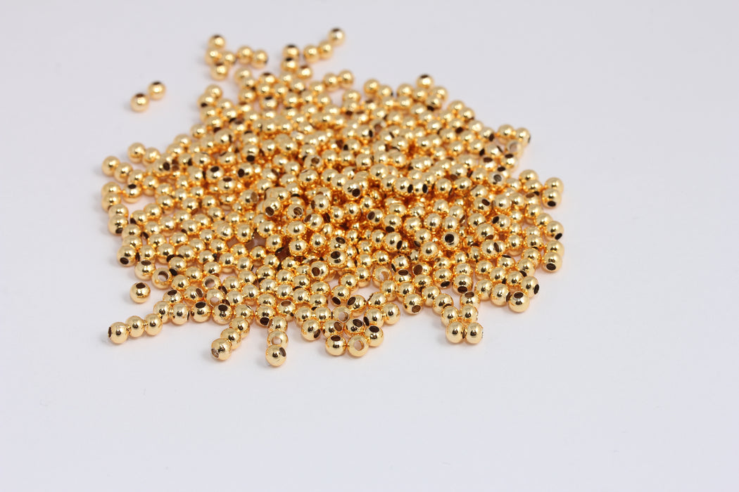 Ball Beads, Gold Spacer Ball Beads