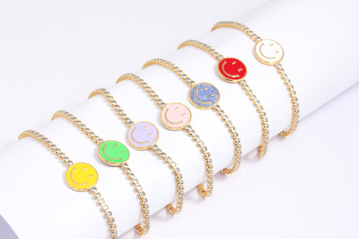 Shiny Gold CZ Beaded Bracelet