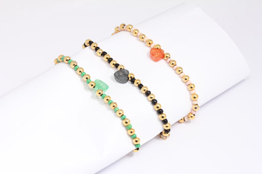 Shiny Gold Beaded Bracelet