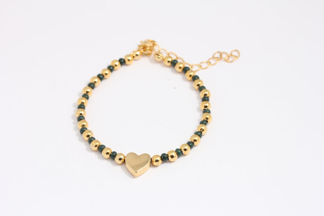 Shiny Gold Beaded Bracelet
