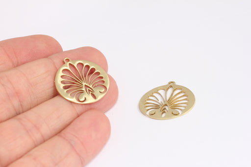 Brass Medallion Charms