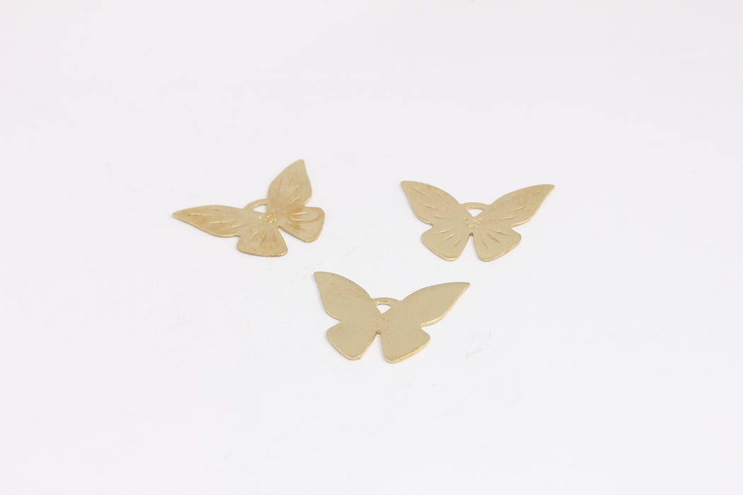 Brass Butterfly Charms