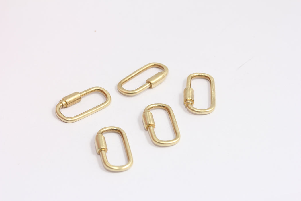 Brass Oval Charm, Non Opening Charm