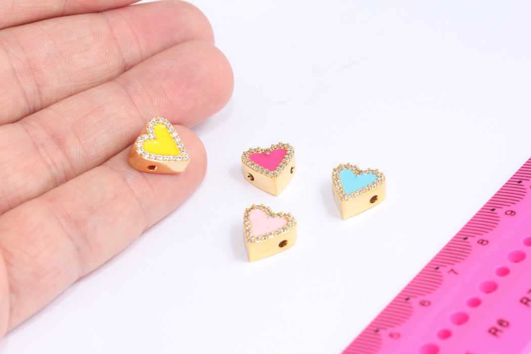 Shiny Gold CZ Heart