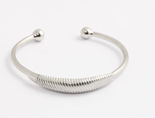 Rhodium Plated Wire Bracelet
