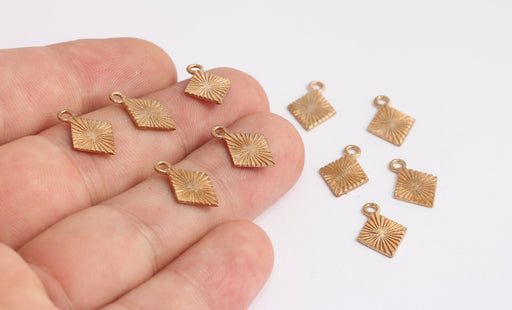 Brass Playing Card Charms