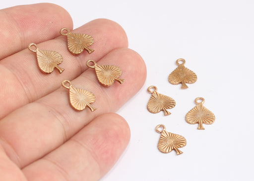 Brass Playing Card Charms
