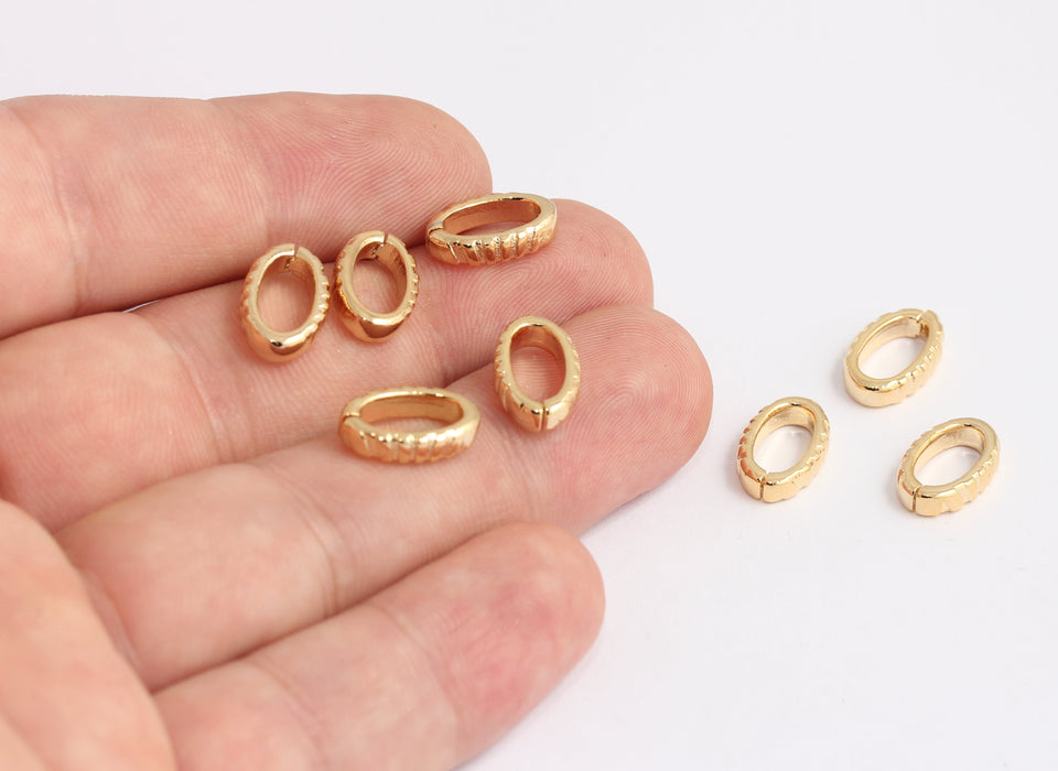 Shiny Gold Oval Clasp