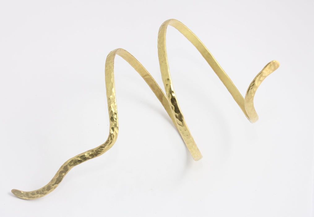 70x160mm Raw Brass Snake Arm Bracelet, Wrapped Arm Bracelet, BXB408-3