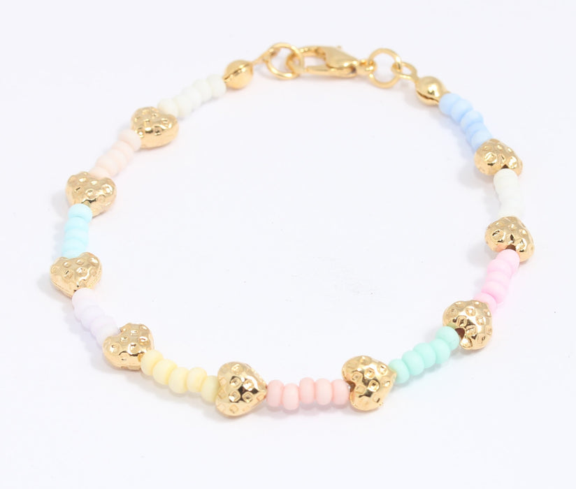 Shiny Gold Cute Beaded Bracelet