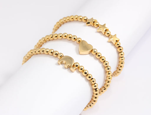 Shiny Gold Ball Beaded Bracelet