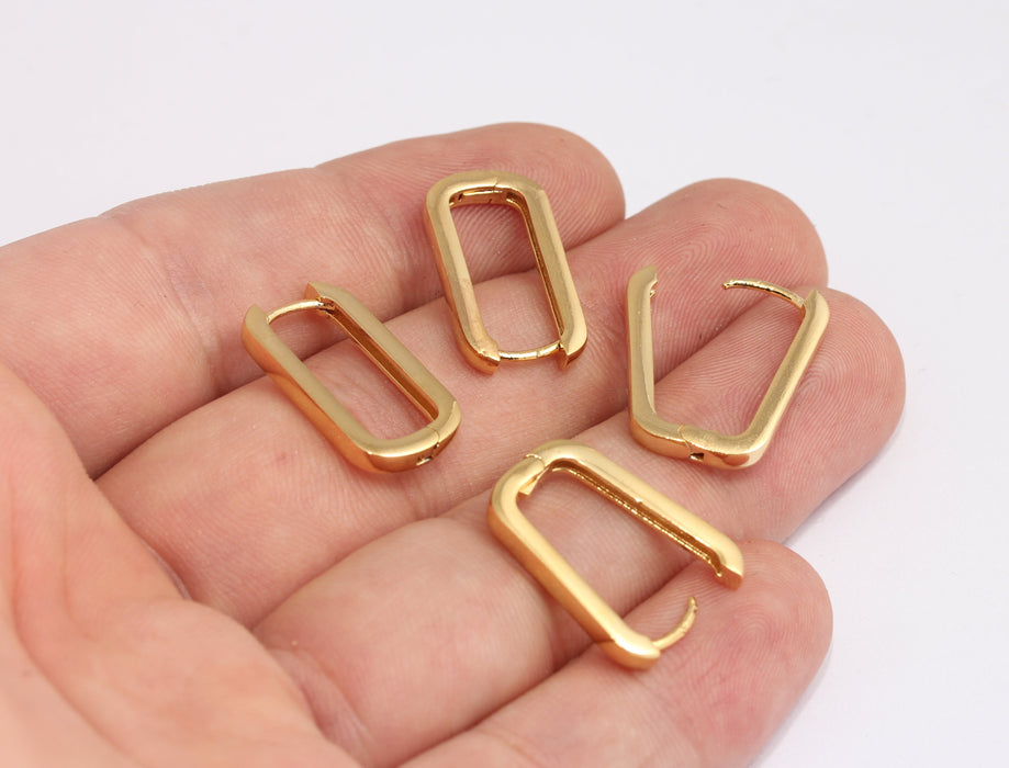 Oval Lever Back Hoops