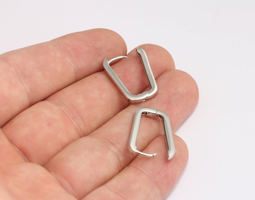 Oval Lever Back Hoops