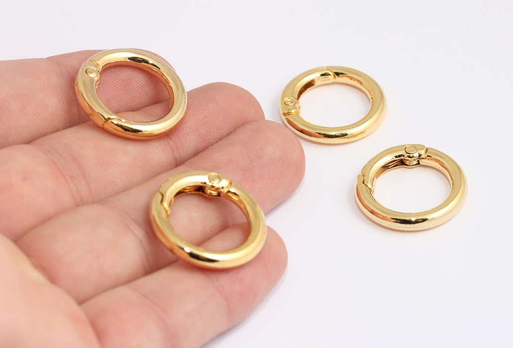 Shiny Gold Round Clasps