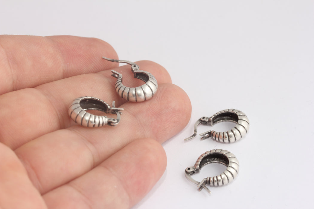 Leverback Earrings, Shell Hoops, Shell Hoop Earrings