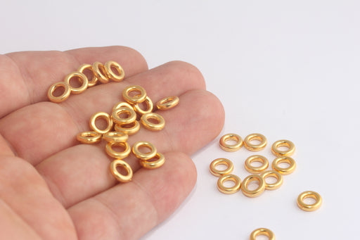 Matt Gold Closed Jump Rings