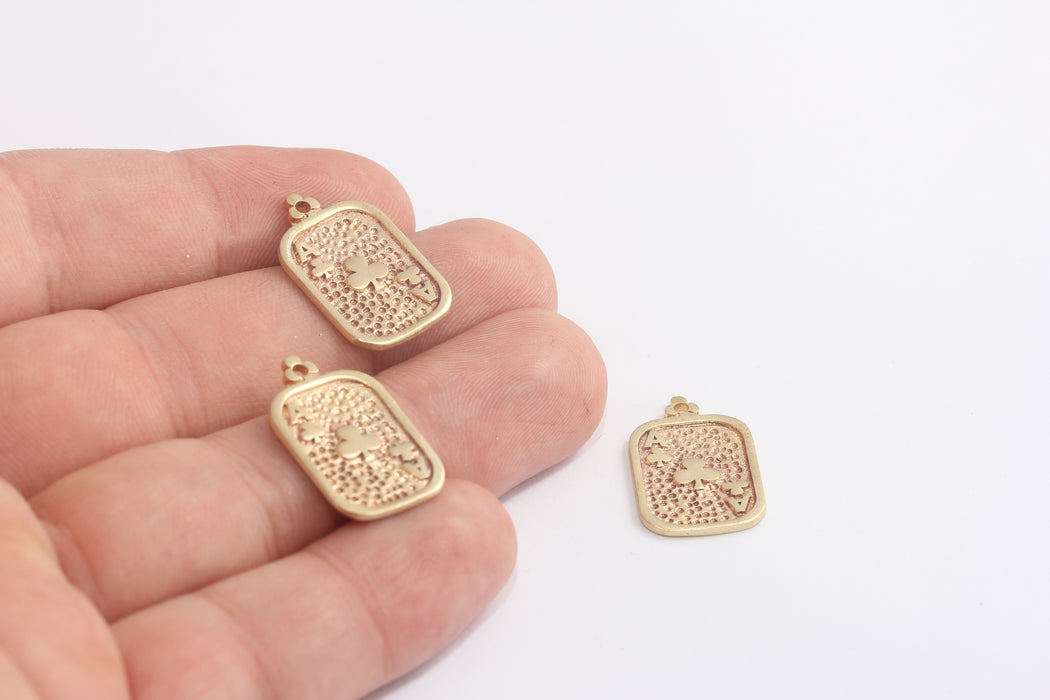 14x23 mm Ham Pirinç Oyun Kartı, Poker Takıları, Kumarhane Takıları, Sinek Ası Takısı, Poker Kartları Kolye Ucu, Kumar Takısı, MLS581-3