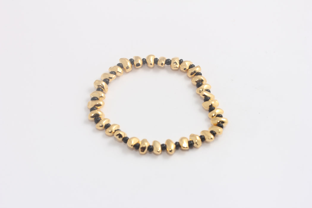 Shiny Gold Beaded Bracelet