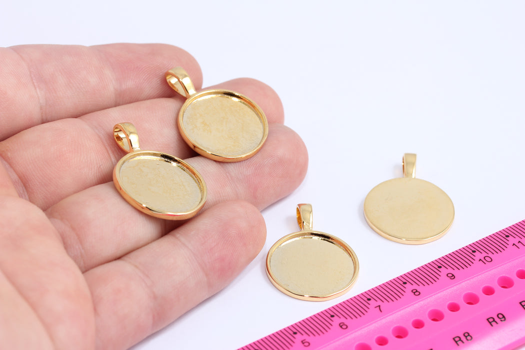 22x31mm 24 Ayar Parlak Altın Disk Takılar, Altın Damgalama Boşlukları, Damgalama Takıları, Altın Madalyon Takıları, Altın Kaplama Bulgular, BXB416-3