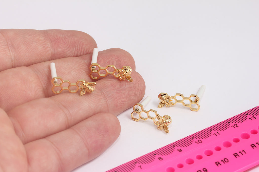Bee Stud Earrings, Honey Bee Earrings