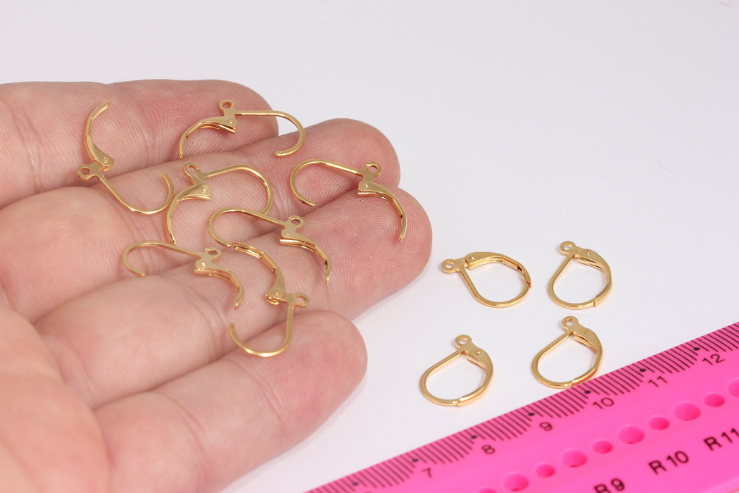 Earring Leverback, Hoops With Loop, Leverback Earring