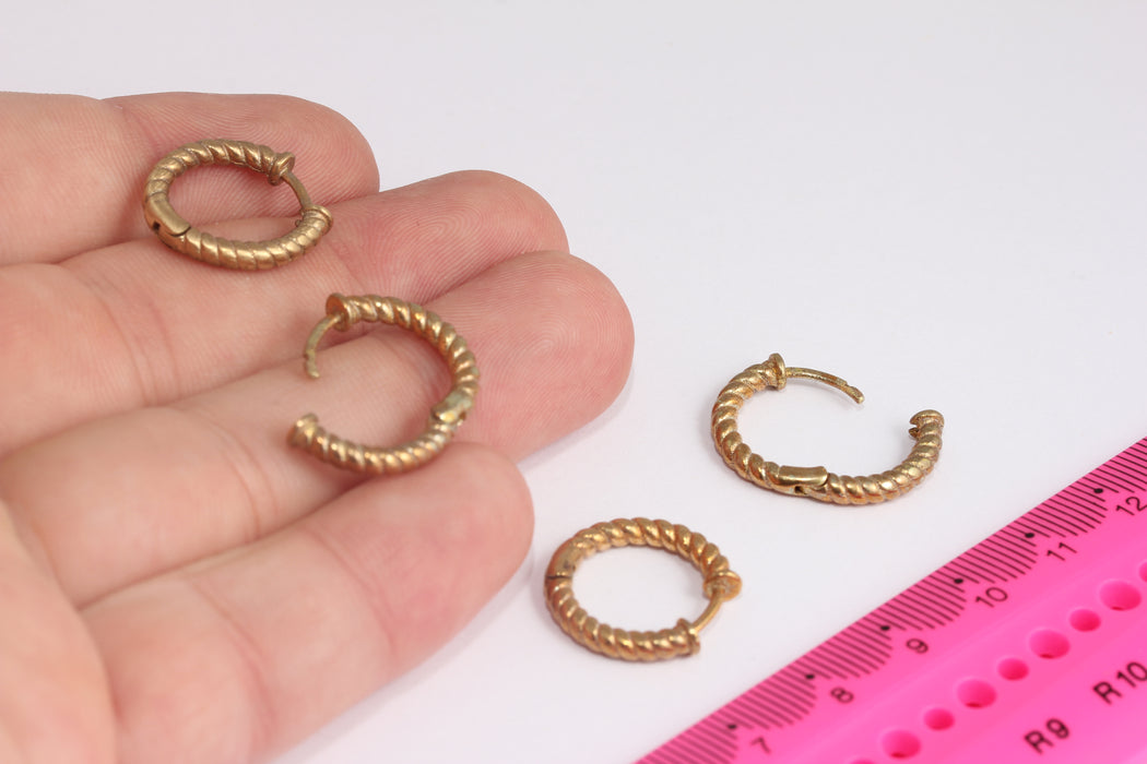 Hoop Earrings, Braided Earring Hoops