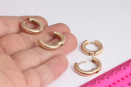 Plain Leverback Findings, Brass Earring Hoops